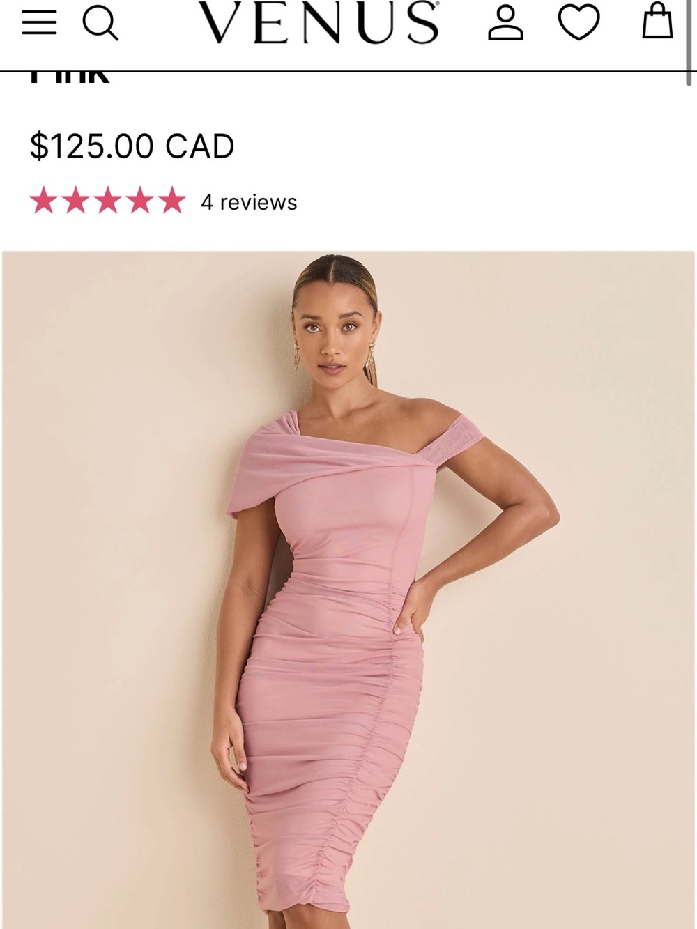 Venus One Shoulder Mesh Midi Dress